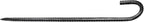 VEVOR Rebar Stakes, 16-Inch, Heavy-Duty 0.4 in Diameter J Hook, Galvanized Steel Ground Anchors with Chisel Point End & Rust-Resistant Coating, for Gardening Support, Fence, Camping Tents (24-Pack)