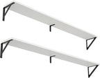 Heimlove 48 Inch Large Wall Bookshelves Set of 3, Wall Mounted Bookshelves,Heavy Duty Wooden Shelves for Living Room,Bedroom,Kitchen,Laundry Room Storage & Decor