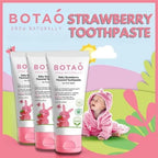 Fluoride Free Baby Toothpaste | Natural Toddler Toothpaste | Strawberry Flavored - Training Toothpaste for Toddlers | EWG Verified, Vegan, SLS Free, Safe to Swallow, Aloe Vera (3 Pack)