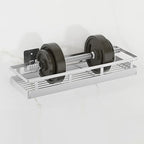 Spice Rack Organizer, SUS304 Stainless steel Wall Mount Spice Rack Storage Basket - Seasoning Container, Kitchen Spice Organizer -Kitchen Seasoning Hanging Rack - Bathroom Shelf (Silver)