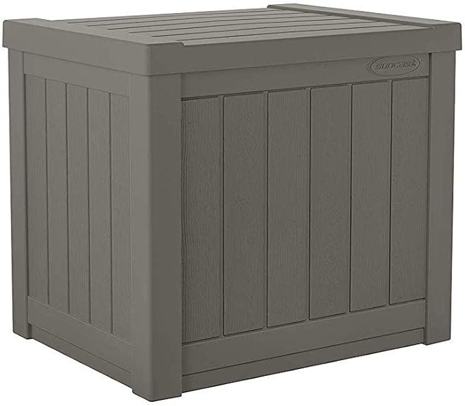 Suncast SS500ST 22 Gallon Small Resin Outdoor Patio Storage Deck Box (4 Pack)