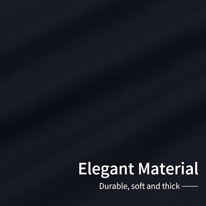 Easy-Going Blackout Curtains for Bedroom, Solid Thermal Insulated Grommet and Noise Reduction Window Drapes, Room Darkening Curtains for Living Room, 2 Panels(42x63 in, Navy)