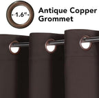 H.VERSAILTEX Brown Blackout Curtains 2 Panels Room Darkening Curtains Window Panel Drapes Kitchen Curtains- (Chocolate Brown Color)- 52 inch Wide by 84 inch Long Solid Pattern, Grommet Top