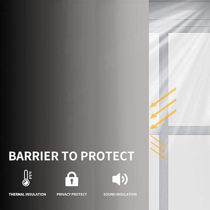 Easy-Going Blackout Curtains for Bedroom, Solid Thermal Insulated Grommet and Noise Reduction Window Drapes, Room Darkening Curtains for Living Room, 2 Panels (52x46 in, Light Linen)