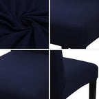 JQinHome 4 Pcs Dining Chair Slipcover, High Stretch Removable Washable Chair Seat Protector Cover for Home Party Hotel Wedding Ceremony