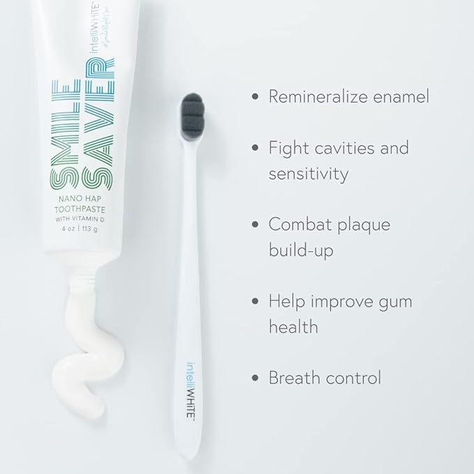 Smile Saver Nano-Hydroxyapatite (Nano-HAP) & Vitamin D Fluoride-Free Toothpaste with Xylitol; Helps Deposit Minerals to Tooth Surface