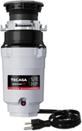1/2 HP Garbage Disposals, TECASA Continuous Feed, Stainless Steel Food Waste Grinding System for Kitchen Sink Food Waste, Power Cord Included, UL Certified - HyperCrush 50