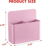 BEYGORM 2 Pack Plastics Magnetic Pen Holder for Refrigerator, Dry Erase Marker Holder for Whiteboard，Magnet School Locker Organizer Accessories, Pencil Cup, Pen Caddy, Classroom Organization(Pink)