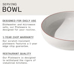 Made In Cookware - Serving Bowl - White With Red Rim - Porcelain England