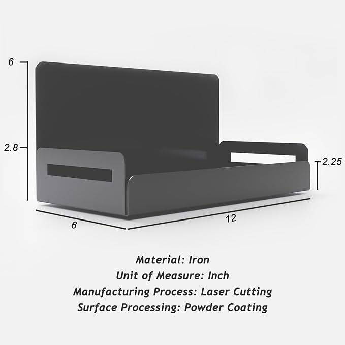 2-Pack Magnetic Spice Rack for Refrigerator and Microwave - Portable 6" Deep Magnetic Shelves for Classroom Kitchen Garage - Strong Magnetic Hold, Metallic Gray, Max 20LB Capacity