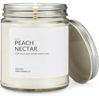 1OAK Soy Wax Scented Candles (Peach Nectar) - Long Burning Premium Hand-Poured (7oz.)