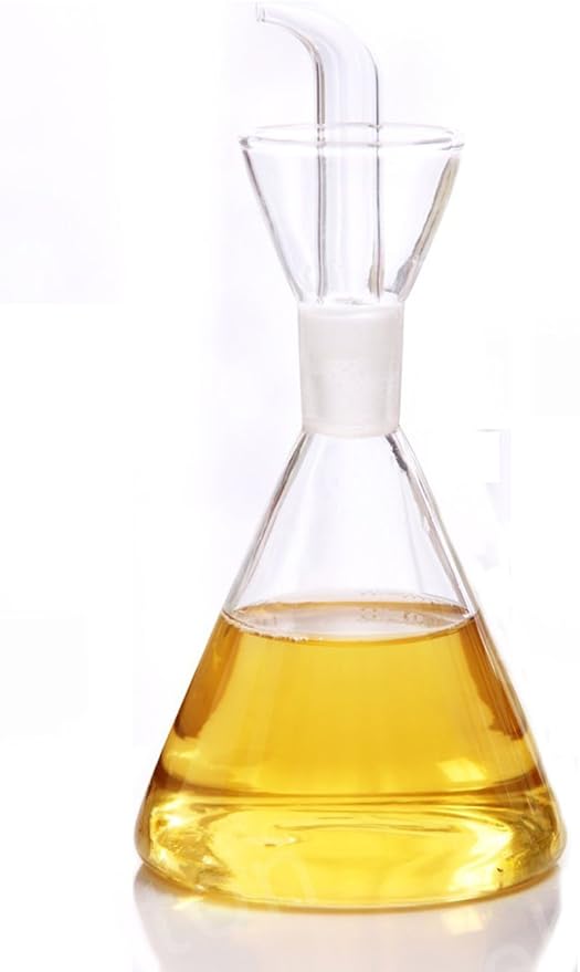 ELETON Olive Oil Dispenser Bottle Glass with No Drip Bottle Spout -Pourer Dispensing Bottles for Kitchen - Olive Glass Dispenser to Control Cooking Vegetable Oil and Vinegar(16 oz)
