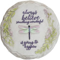 Spoontiques - Garden Décor - Always Believe Stepping Stone - Decorative Stone for Garden