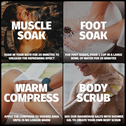 5 Pack Bundle: Coach Soak Recovery Bath Soak, Epsom Salt Bulk, Bath Salts Bulk, 5 Pack Bundle - Total of 15 Pounds (Mixed Bundle)