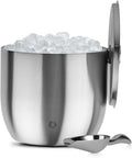 SNOWFOX XL Premium Vacuum Insulated Double Wall Stainless Steel Ice Bucket with Lid/Scoop, Bar Accessories, Large Elegant Party Bucket, Chills Several Bottles, Beautiful Entertaining Supplies, 7 Liter