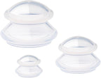 3pcs Cupping Therapy Set-Professional Silicone Cupping, Suitable for Facial Body Massage/Deep Myofascial Release/Pain Relief/Muscle Relaxation & More (Clear,3pcs)
