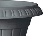 PL20GY Classic Traditional Plastic Urn Planter Indoor/Outdoor, 10" x 12", Gray