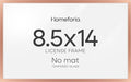 Homeforia 8.5x14 Marriage License Frame, High End Metal 8.5 x 14 Rose Gold Marriage Certificate Frames, 14x8.5 Picture Frame for Wall & Tabletop, 8.5x14 Photo Frame, Tempered Glass, Wall Kit, Set of 1