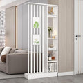 Wall Room Divider, Storage Cabinet Storage Display with Shelves, Modern Freestanding Wood Room Divider Screen, Wall Privacy Screens for Home Decorative (White,35.4" L x 9.5" W x 79.5" H)