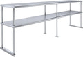 AmGood Double OverShelf Stainless Steel NSF - Many (96" Long x 18" Deep)