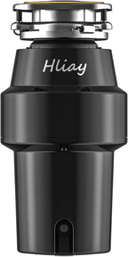 DC Garbage Disposal 3/4 HP Quiet (60dB) with Cord & Dishwasher Hookup for Kitchen Sink Food Waste, 6-Stage Grinding, 3-Bolt, 2700RPM, Continuous Feed, Titanium Stainless Steel, 10-Year Warranty