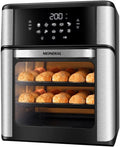 Air Fryer Oven 1800W, 12.7QT Capacity, Touchscreen Panel, Automatic Shut-Off – Black & Stainless Steel – Mondial