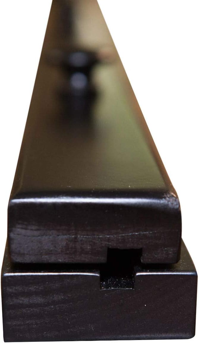 RRD Quilt Hanger for Wall for Display (54") Amish Made Wooden Quilt Rack Wall Mount - Rustic Tapestry Quilt Wall Hangers (Maple Wood, Ebony Stain, 54" Long)
