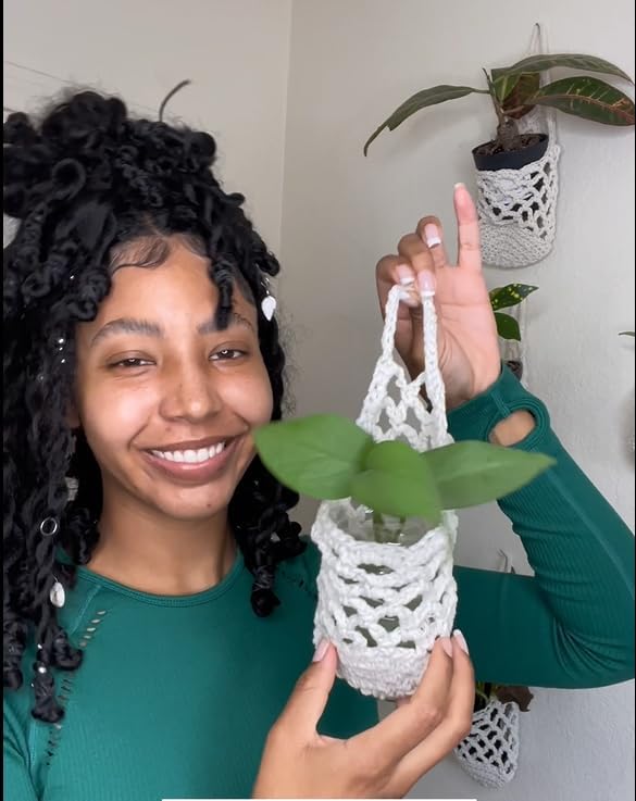 3PK Wall Planters for Indoor Plants, Macrame Plant Hanger | Wall Planter, Plant Hanger, Hanging Planter (3PK, for 4 inch Pot)