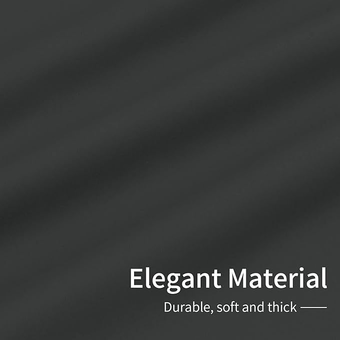 Easy-Going Blackout Curtains for Bedroom, Solid Thermal Insulated Grommet and Noise Reduction Window Drapes, Room Darkening Curtains for Living Room, 2 Panels(42x84 in, Dark Gray)