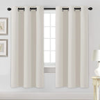 H.VERSAILTEX Room Darkening Curtains for Living Room Light Reducing Thermal Insulated Window Treatment Panels/Drapes Grommet Top 2 Panels (Ivory - 42 x 72 Inches)