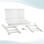 Psilvam 2-Person Poly Lumber Outdoor Bench with 700 Lbs Weight Capacity – Weatherproof Garden Seating for, Balcony Porch & Park, All-Weather Fade-Resistant Patio Furniture (White)