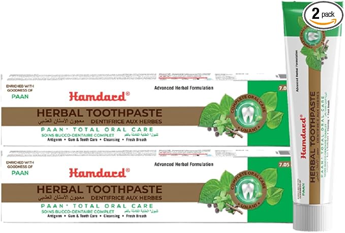 Hamdard Paan Total Oral Care Toothpaste – 200g (Pack of 2) | Herbal Ayurvedic Toothpaste with Paan Flavor | Fluoride-Free | Gum Care, Fresh Breath & Natural Oral Hygiene