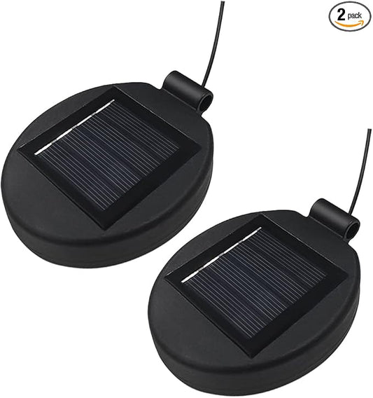 Solar Lantern Light Replacement Top for Flower Light ,LED Solar Panel Lantern Lid Replacement Part for Outdoor Flower DIY Garden Patio Decor (2PCS)