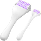 Tondiamo 2 Pcs Muscle Roller Stick Fascia Body Cellulite Face Massage Manual Tools for Muscles Relief Neck Arm Back Leg Deep Trigger Points Release (Purple), 1.0 Count