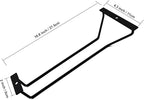 10.8 Inch Black Wine Glass Rack, Under Cabinet Wine Glass Holder Stainless Steel Stemware Rack - Hanging Stemware Holder for Cabinet Kitchen Bar, Set of 4