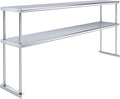 AmGood Double OverShelf Stainless Steel NSF - Many (72" Long x 14" Deep)