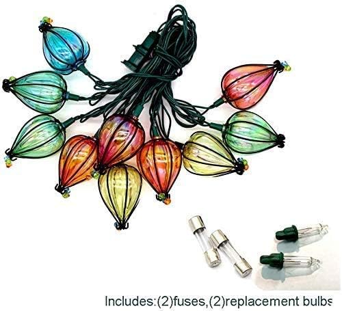 11FT Multicolor String Lights with 10 Bulbs, UL Listed Connectable Waterproof Decorative LED Lights Hanging for Backyard Patio, Indoor/Outdoor for Christmas Wedding Party Festival Lighting