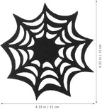 VOSAREA 10pcs Halloween Spider Web Coasters Placemat Decorative Table Placemats Doilies Halloween Decorarion Supplies