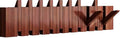 Wall Mounted Piano Key Hanger | Flip Style Hook | Entrance Wall Art Hook, Made of Oak Wood (3 Times Painted, 4 Times Polished) (Walnut, 10Hooks)