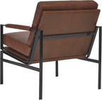 Signature Design by Ashley Puckman Mid-Century Modern Leather Accent Chair, Brown