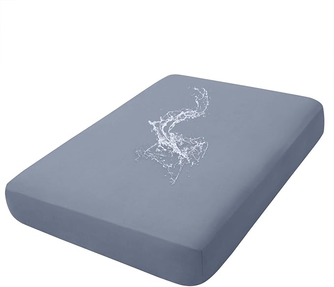 hyha Waterproof Couch Cushion Covers, Stretch Sofa Couch Seat Slipcover for Dog Washable, Non-Slip Waterproof Outdoor Cushion Covers for Patio Furniture Replacement (1 Piece for Medium, Grey)