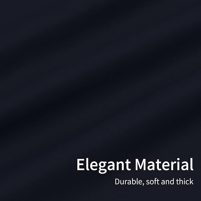 Easy-Going Blackout Curtains for Bedroom, Solid Thermal Insulated Grommet and Noise Reduction Window Drapes, Room Darkening Curtains for Living Room, 2 Panels(46x84 in, Navy)