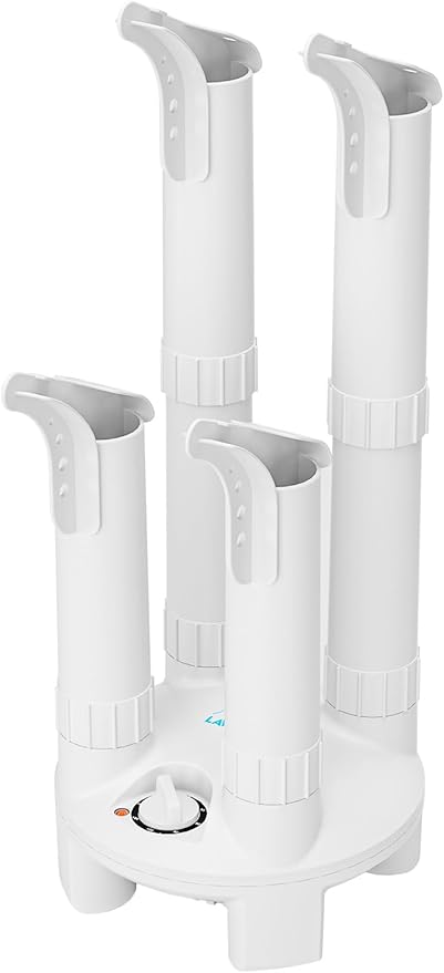 Boot Dryer, Shoe Dryer and Glove Dryer with Timer and Fan, White