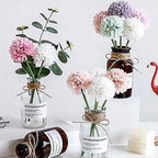Kimura's Cabin 20Pcs Fake White Flowers Artificial Chrysanthemums Ball Flower Faux Silk Mums Flowers for Wedding Party Home Kitchen Table Core Decoration DIY Bouquets (White)