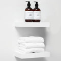 Homeforia White Floating Shelf 12 inch, High End Solid Real Wood Small 12inch Floating Shelves for Wall Mounted, White Wooden 12 in Floating Shelves, Heavy Duty Bracket, 12 X 6.5 X 1.75 inch, Set of 2