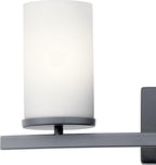 KICHLER 45497BK Crosby Vanity, 3-Light 300 Total Watts, Black