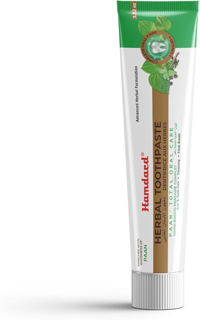 Hamdard Miswak Herbal & Paan Total Oral Care Toothpaste – 100g Each | Herbal Ayurvedic Toothpaste with Paan Flavor | Fluoride-Free | Gum Care, Fresh Breath & Natural Oral Hygiene
