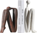 Decorative Bookends for Heavy Books, Thinker Statue Book Holders for Shelves & Office Desk, Abstract Decor Aesthetic Book Ends Stoppers, Modern Bookshelf Decoration
