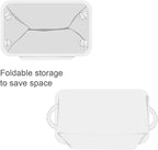 TheWarmHome Storage Basket for Organizing - Small 6 Pack 11.8x7.8x5.2 inch Gifts for Empty with Rope, Fabric Storage Cubes for Decorative Cloth Dog Livehome (White)