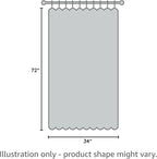 Easy-Going Blackout Curtains for Bedroom, Solid Thermal Insulated Grommet and Noise Reduction Window Drapes, Room Darkening Curtains for Living Room, 2 Panels (34x72 in, Ivory)